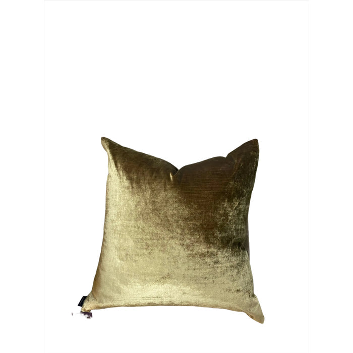 Sateen Velvet Olive Pillow - 22x22