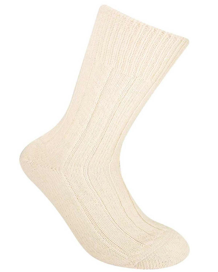 Alpaca Womens Bed Socks - Cream - The Classic Boutique
