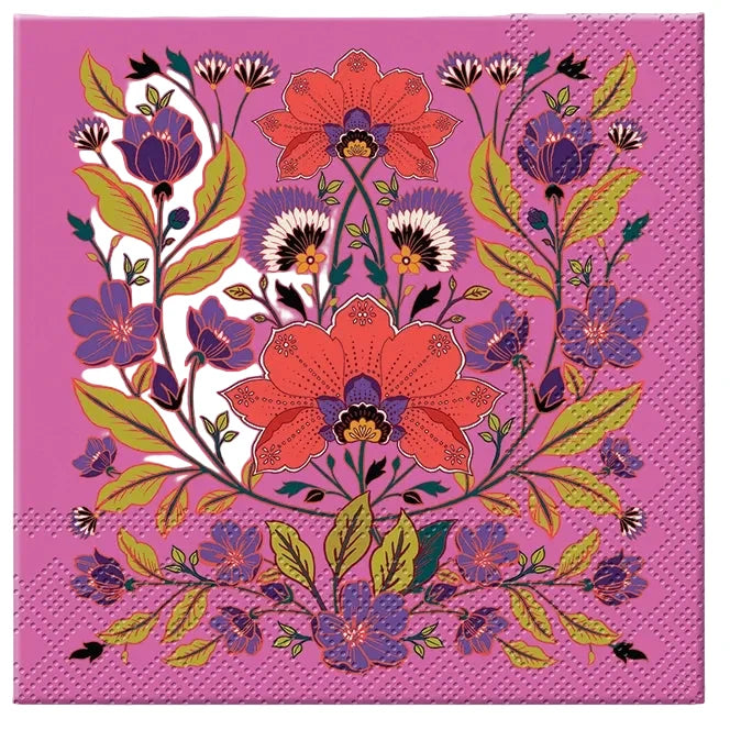 Cocktail Napkin - Renaissance Raspberry