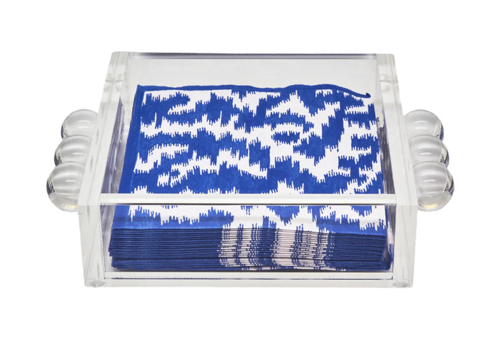 Cocktail Napkin Holder - Clear Acrylic/Baubles