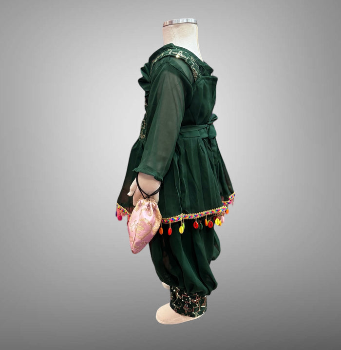 Cotton Embroidered Castelton Green Girl's Salwar Suit