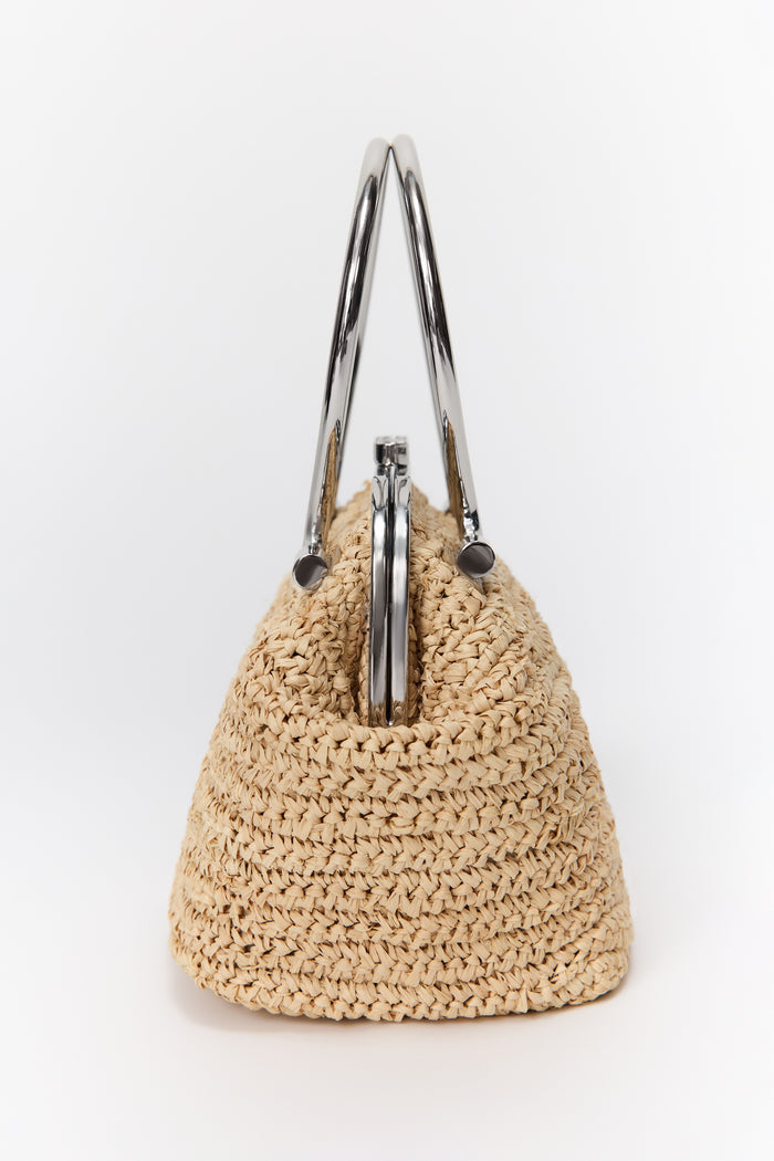 Cruz Raffia Mini Top Handle in Natural