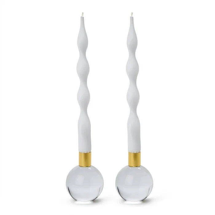 Crystal Taper Candleholder - S/2