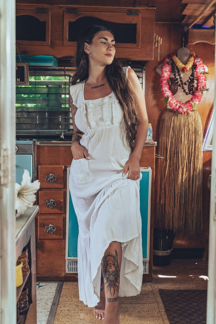 Eden white backless long boho style dress- Soul Sister since 1969