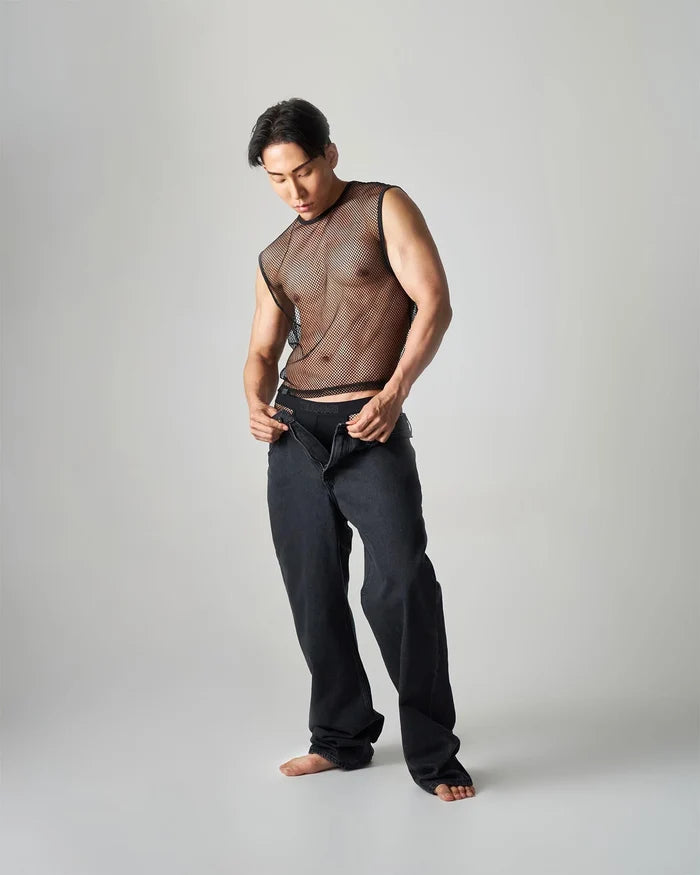 EDGE NET MESH MUSCLE TANK