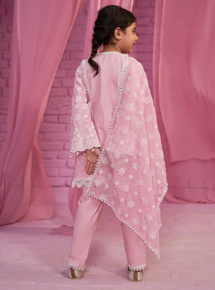 Elin Supima Cotton Pink Kurta Set
