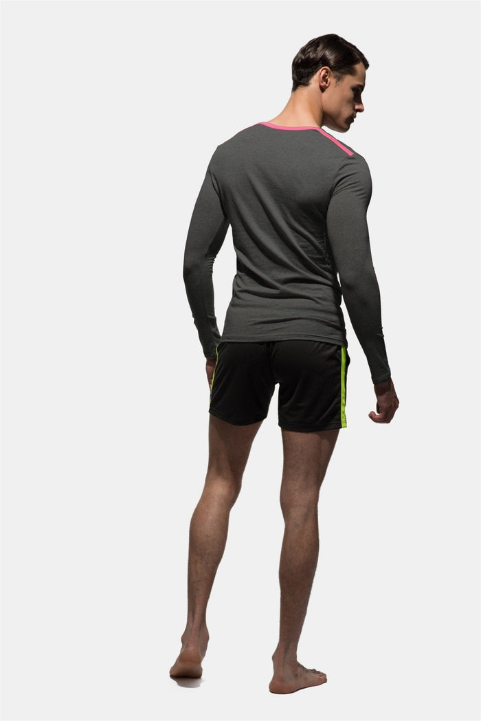 Fitted C Neck Long Sleeve Tee - | Private Structure - | MAD Lifestyle