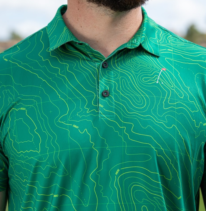 Printed Men's Golf Polo Hoolie Garden City Recce Polo green edition