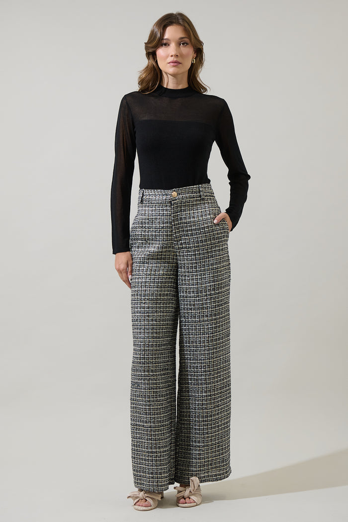 Gisella Tweed Chelsea Wide Leg Trousers