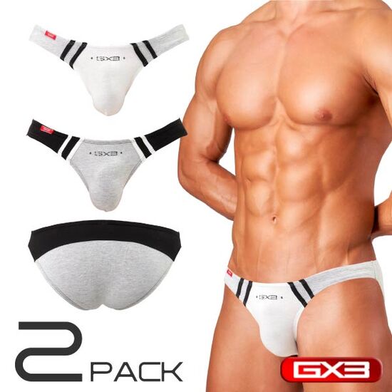 GX3 Tough White V Bikini - 2Pack