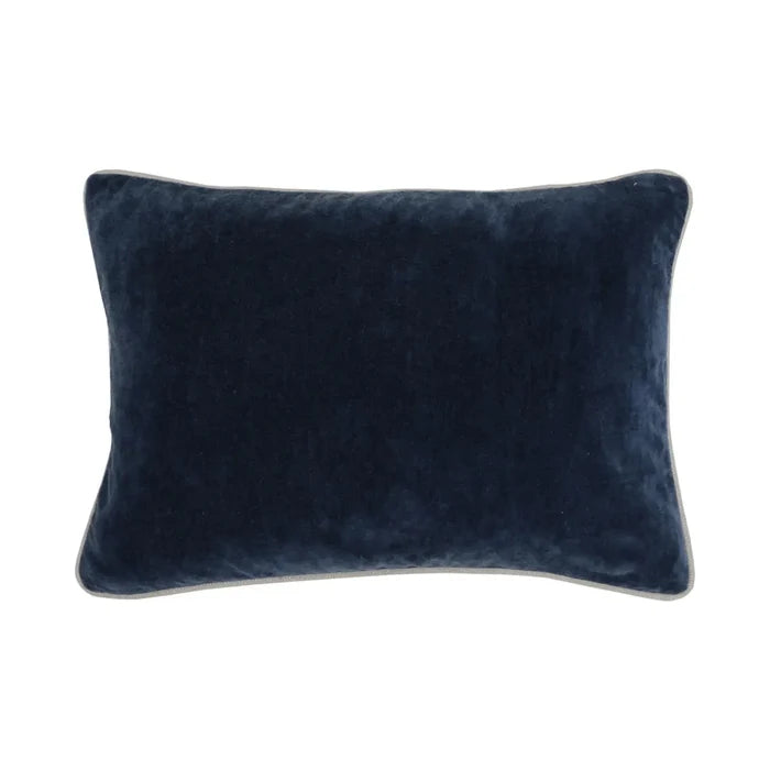 Heirloom Velvet Pillow - 14x20/Navy