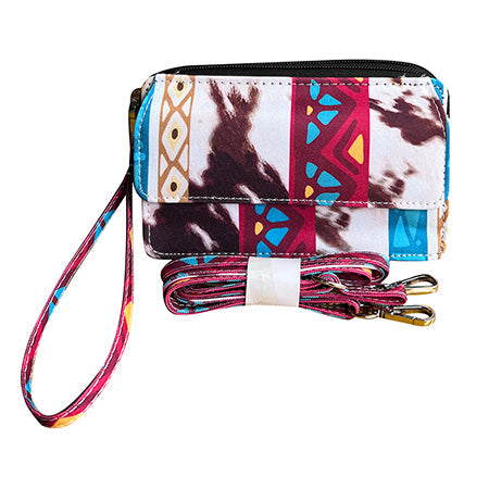 !HOT DEAL! DEAL! Aztec Cow NGIL Canvas All in One Wallet