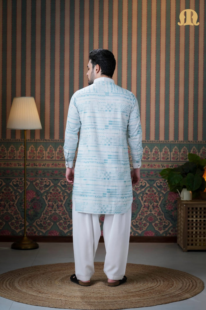 Kumsal Pathani White For Men