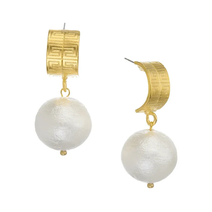 Large Cotton Pearl Hoop