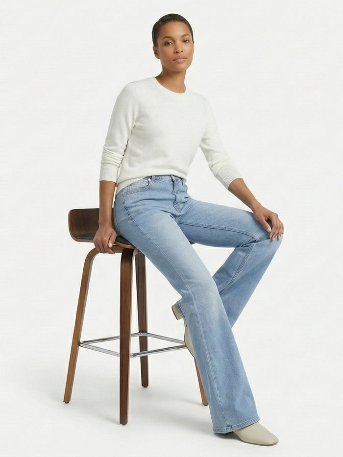 Light Blue Bootcut High-Rise Jeans