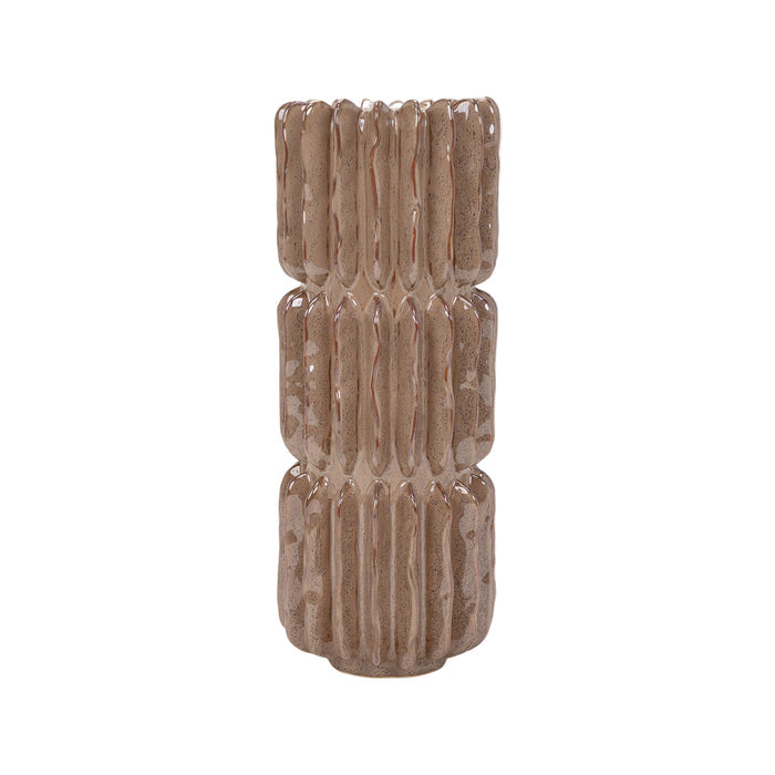 Mocha Ridge Vase - Large