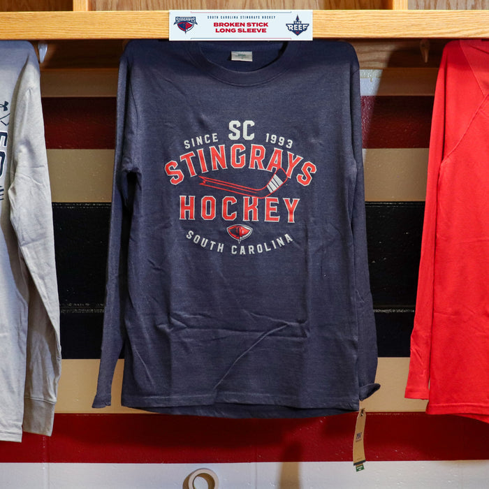 Navy Broken Stick L/S Shirt