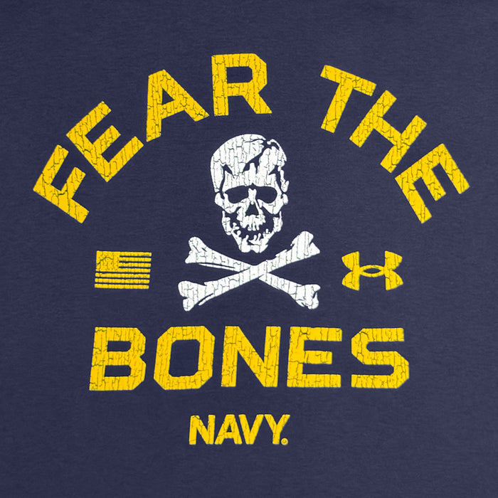 Navy Under Armour Fear the Bones Fleece Hood (Navy)