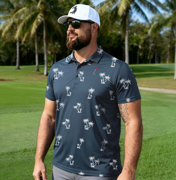 Palm-Ah! Performance Printed Men's Golf Polo