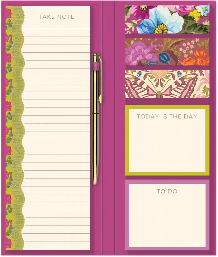 Pink Floral Notefolio