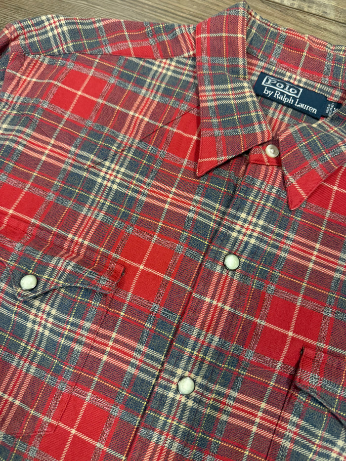 Polo Ralph Lauren Plaid Western Button Down Shirt