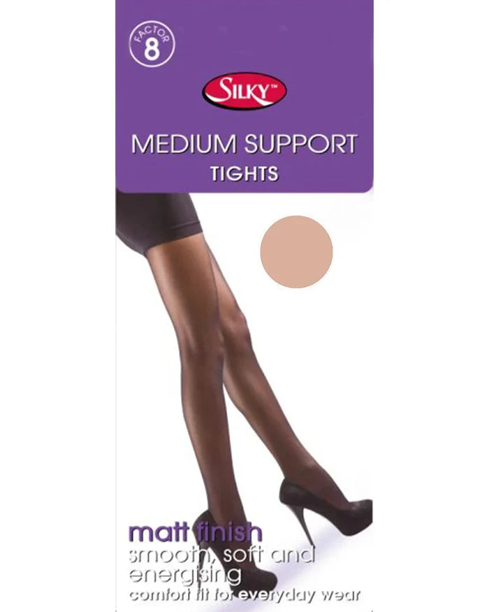 Silky Medium Support 30 Denier Tights - Nude