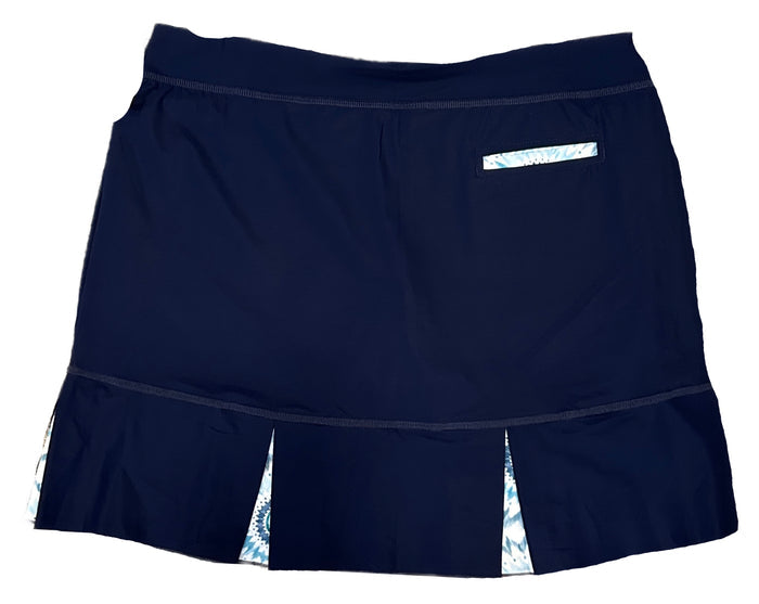SofiBella Navy Pull-on Women's Skort w/Patterned Pleats Size XL