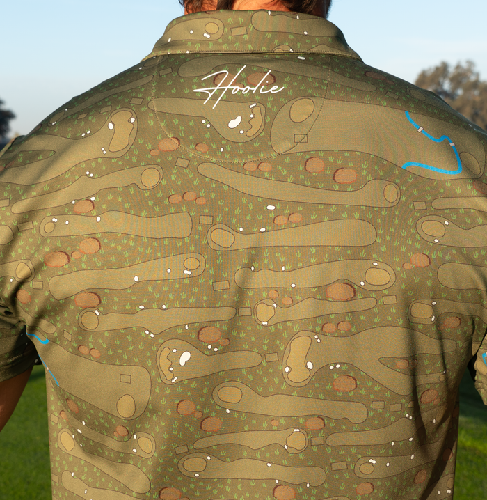 Printed St Andrews Camo Men's Golf Polo tribute to Scotland