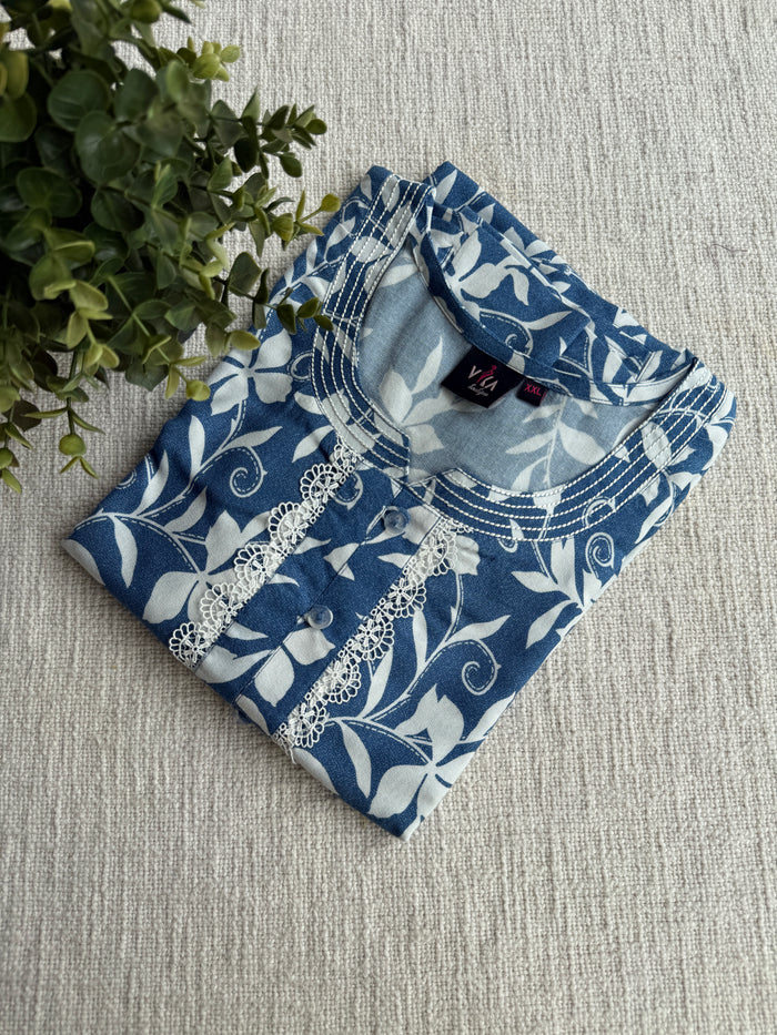 XXL Size Printed alpine nighty