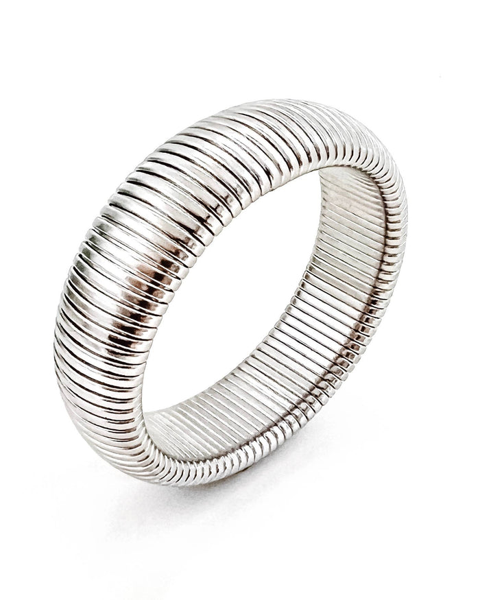 Baia Thick Chunky Coil Bangle Bracelet