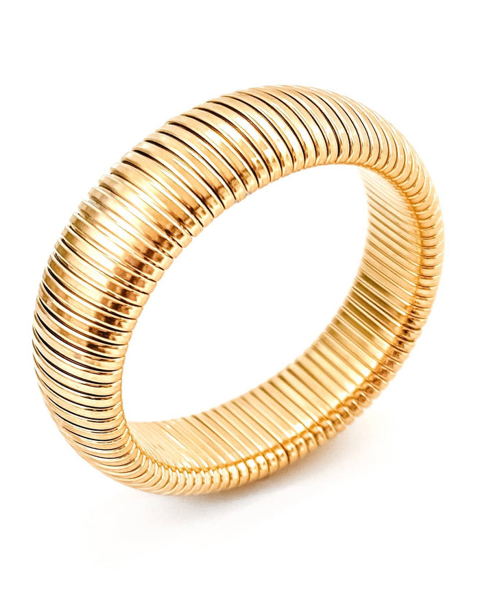 Baia Thick Chunky Coil Bangle Bracelet