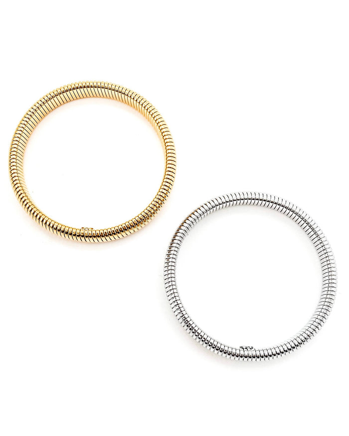 Baia Thin Coil Bangle Bracelet