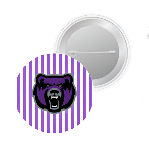 Button - Striped Bear
