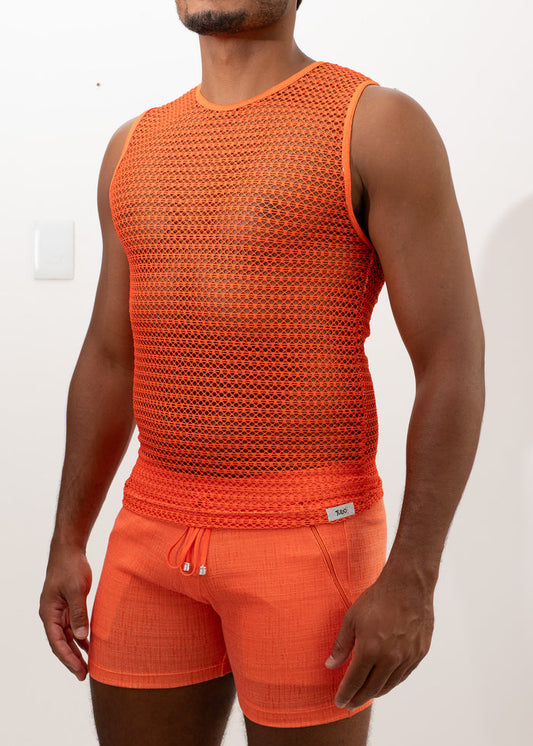 CROCHET MUSCLE TANK TOP