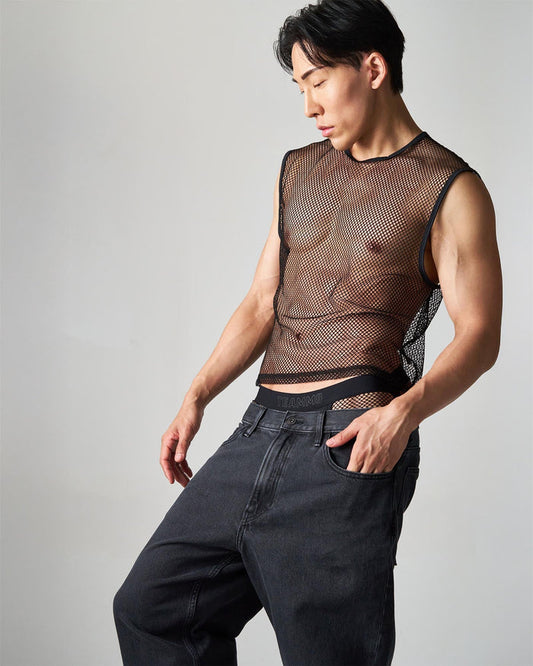 EDGE NET MESH MUSCLE TANK