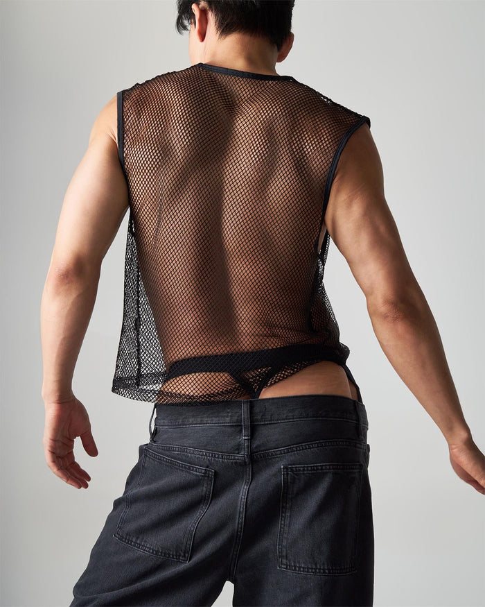 EDGE NET MESH MUSCLE TANK