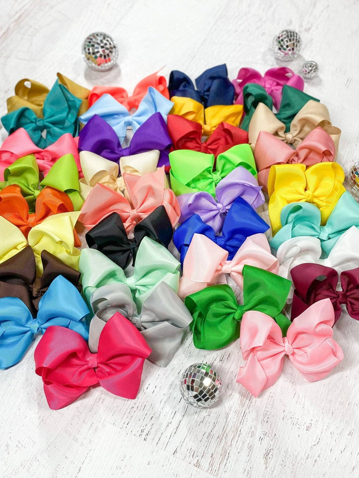Hair Bow Clip 4.5" Grosgrain Classic