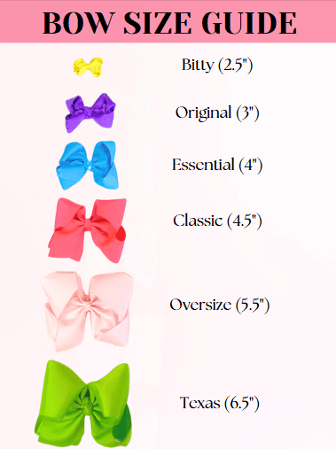Hair Bow Clip 6.5" Texas Size Grosgrain