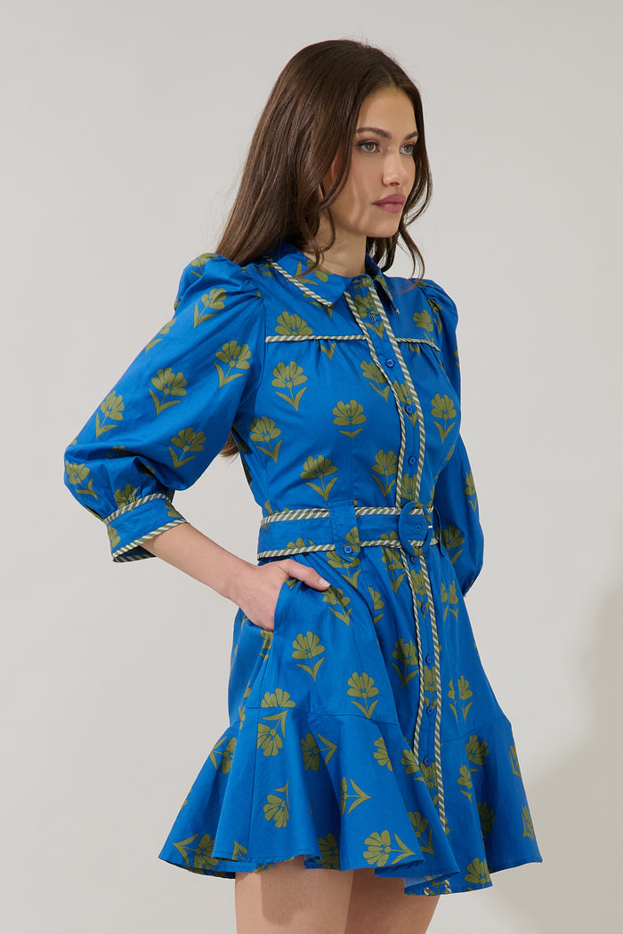 Harrah Button Down Mini Dress Countryside