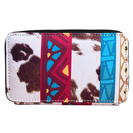 !HOT DEAL! DEAL! Aztec Cow NGIL Canvas All in One Wallet