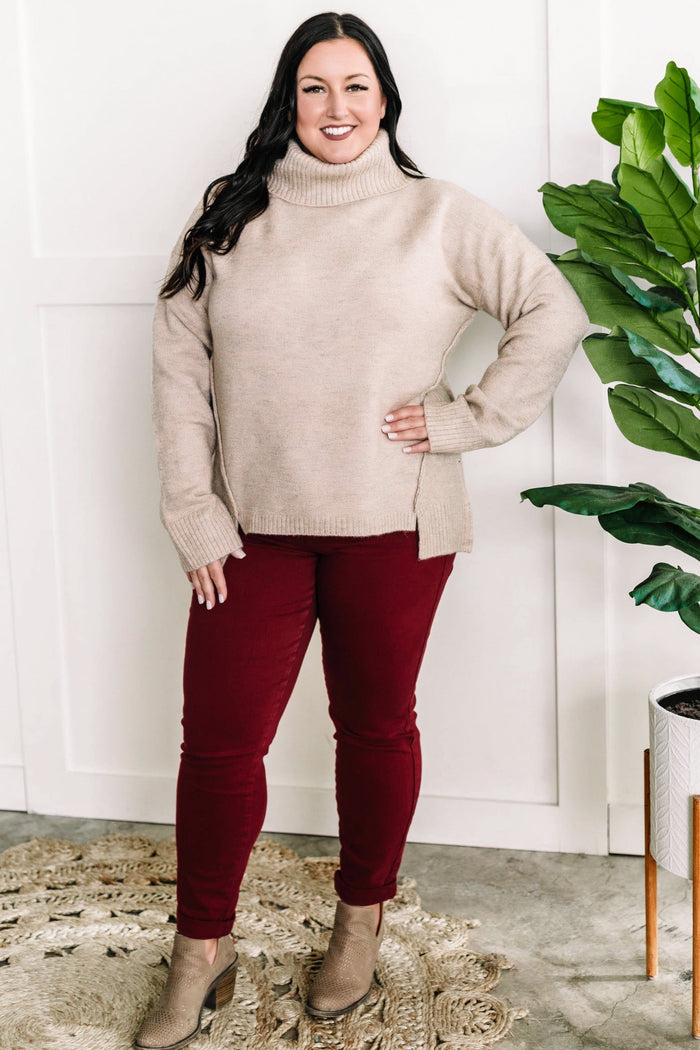 Judy Blue High Waist Scarlet Denim Cuffed Jogger Jeans