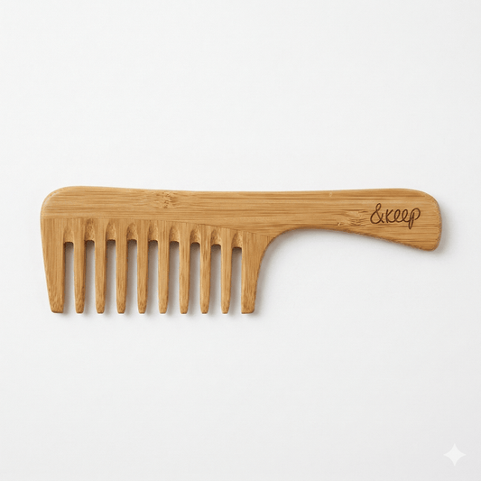 &Keep Bamboo Comb with Handle