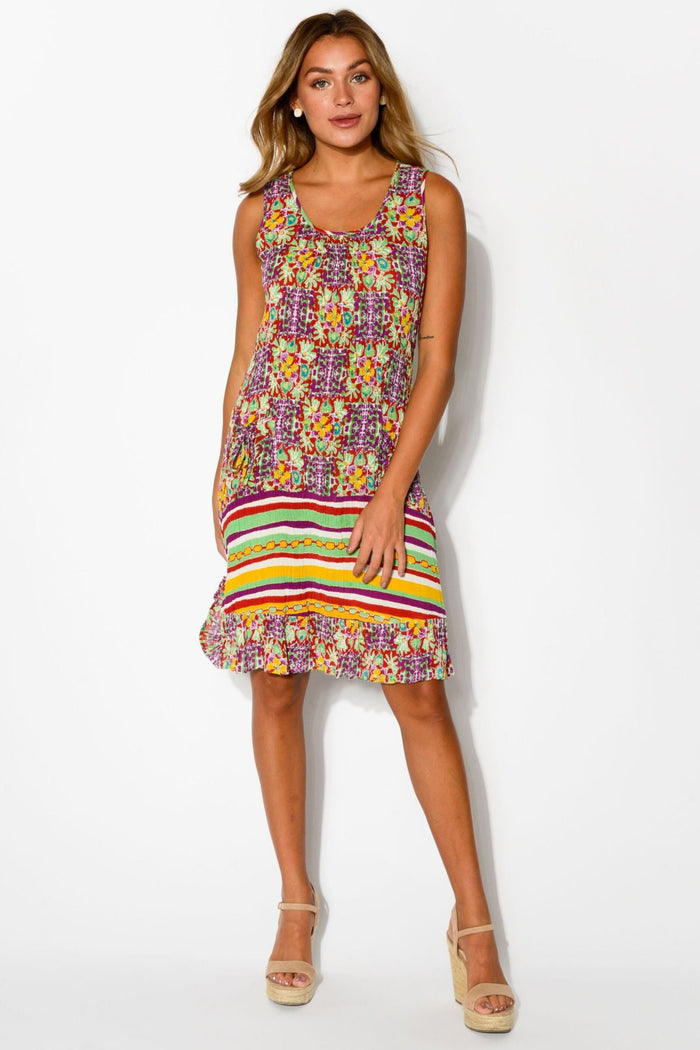 Sleeveless Less Monday Pocket Tunic by One Summer in soft fabric, featuring a relaxed fit and side pockets.