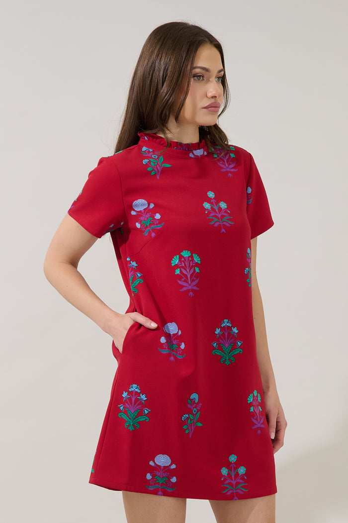 Rickie Shift Mini Dress Genora Floral