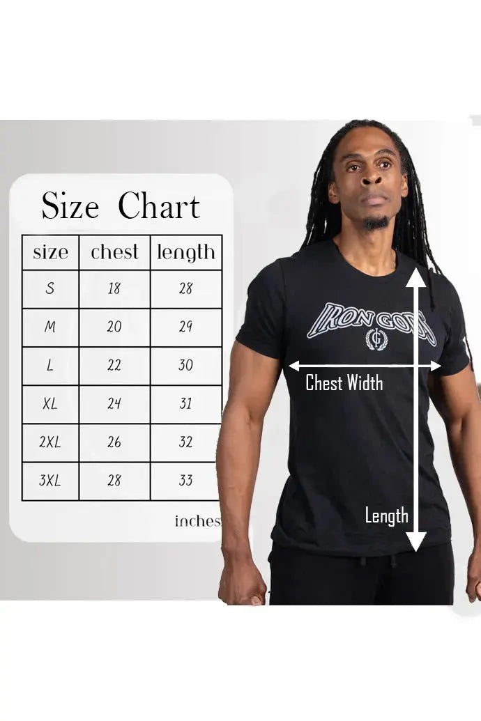 Iron Gods Size Chart
