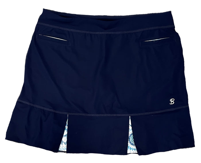SofiBella Navy Pull-on Women's Skort w/Patterned Pleats Size XL