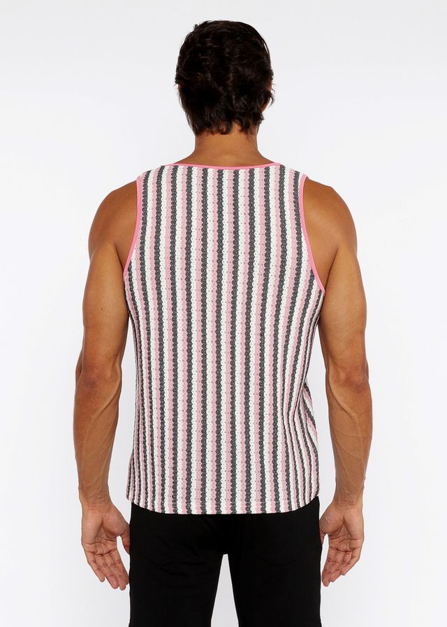 STRIPES OPEN KNIT TANK