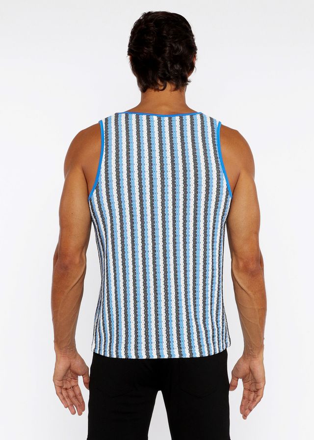 STRIPES OPEN KNIT TANK