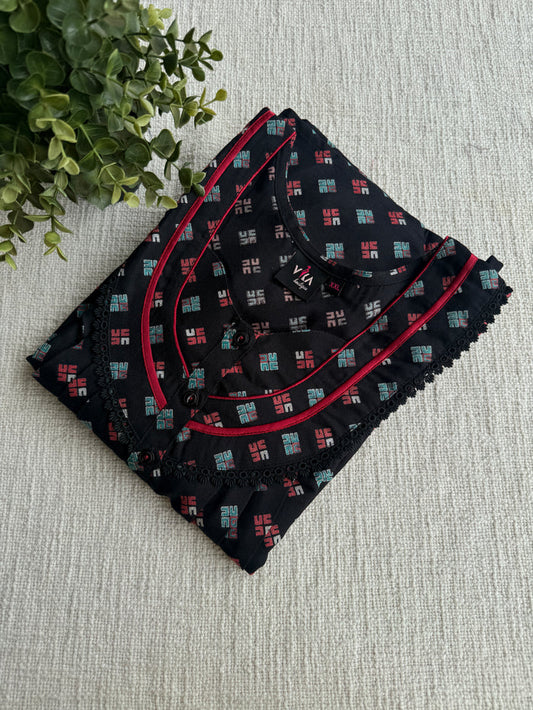 XXL Size printed alpine nighty